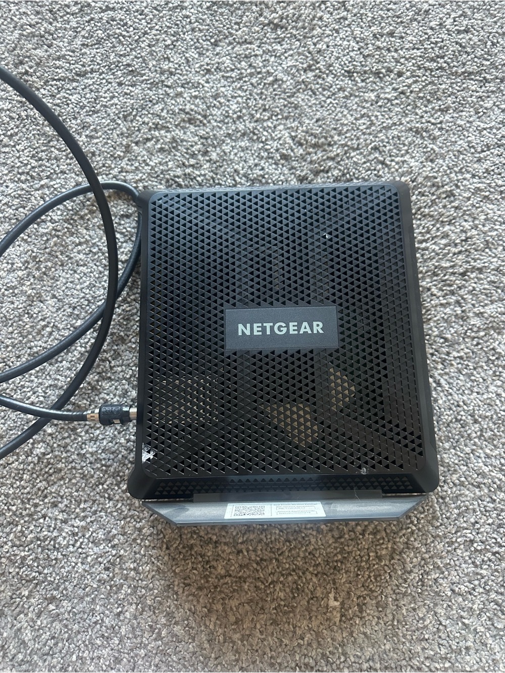 netgear Black Modem-Router Combo with Coax Cable